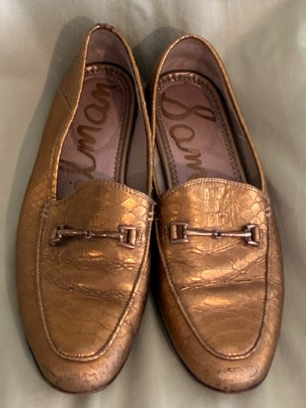 Sam Edelman gold color loafers in a size 6.5
